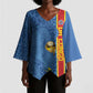 DR Congo Football Custom Kimono Sleeve Blouse Come On Leopards Blue Color