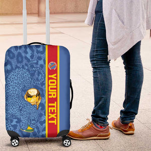 DR Congo Football Custom Luggage Cover Come On Leopards Blue Color