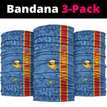 DR Congo Football Custom Neck Gaiter Come On Leopards Blue Color