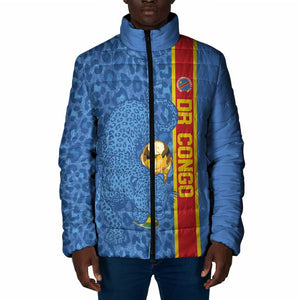 DR Congo Football Custom Padded Jacket Come On Leopards Blue Color