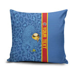 DR Congo Football Custom Pillow Cover Come On Leopards Blue Color