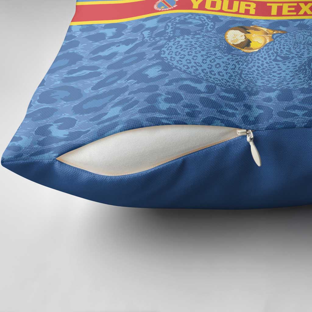DR Congo Football Custom Pillow Cover Come On Leopards Blue Color