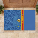 DR Congo Football Custom Rubber Doormat Come On Leopards Blue Color