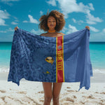 DR Congo Football Custom Sarong Come On Leopards Blue Color