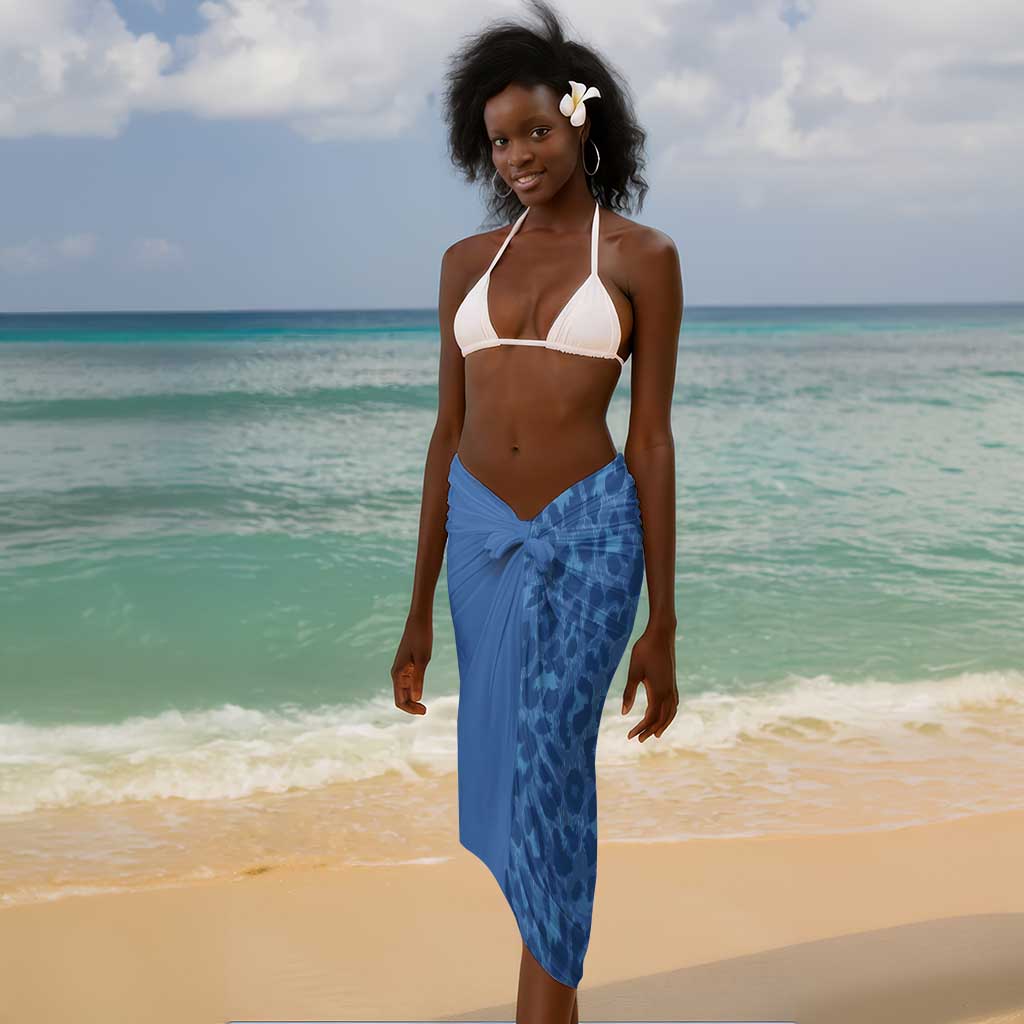 DR Congo Football Custom Sarong Come On Leopards Blue Color
