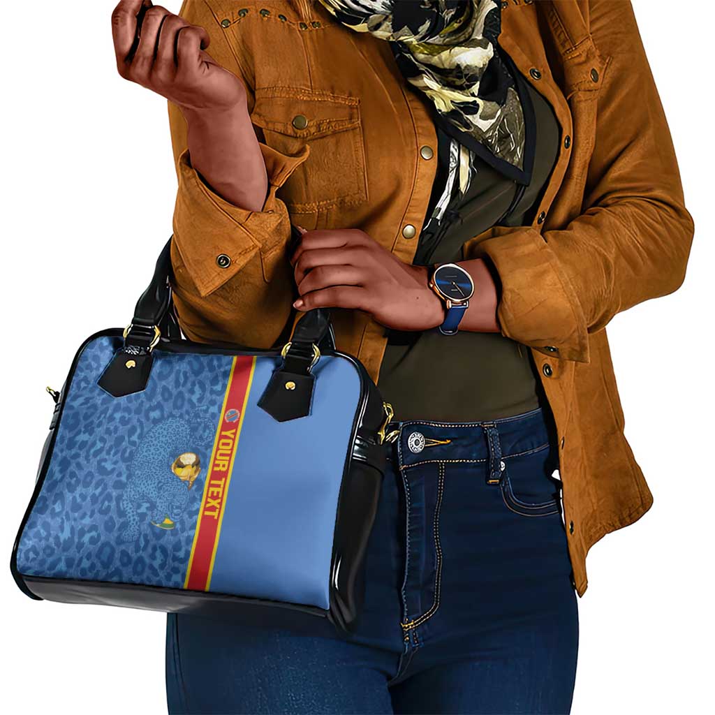 DR Congo Football Custom Shoulder Handbag Come On Leopards Blue Color