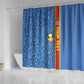 DR Congo Football Custom Shower Curtain Come On Leopards Blue Color