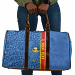 DR Congo Football Custom Travel Bag Come On Leopards Blue Color