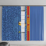 DR Congo Football Custom Window Curtain Come On Leopards Blue Color