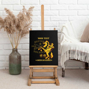 Personalized Afro Buffalo Soldiers Canvas Wall Art BSMC United States Army Black