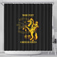 Personalized Afro Buffalo Soldiers Shower Curtain BSMC United States Army Black