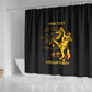 Personalized Afro Buffalo Soldiers Shower Curtain BSMC United States Army Black