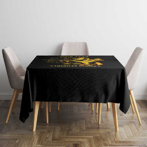 Personalized Afro Buffalo Soldiers Tablecloth BSMC United States Army Black