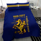 Personalized Afro Buffalo Soldiers Bedding Set BSMC United States Army Blue