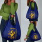 Personalized Afro Buffalo Soldiers Grocery Bag BSMC United States Army Blue