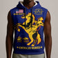 Personalized Afro Buffalo Soldiers Sleeveless Hoodie BSMC United States Army Blue - African Pride