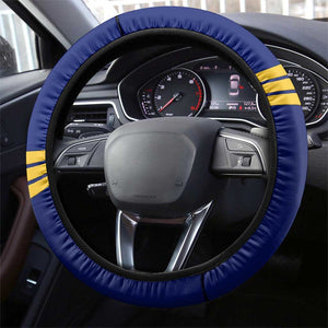 Afro Buffalo Soldiers Steering Wheel Cover BSMC United States Army Blue