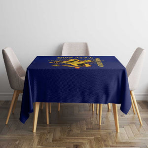 Personalized Afro Buffalo Soldiers Tablecloth BSMC United States Army Blue