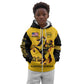 Personalized Afro Buffalo Soldiers Kid Hoodie BSMC United States Army Yellow