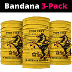Personalized Afro Buffalo Soldiers Neck Gaiter BSMC United States Army Yellow LT14