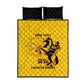 Personalized Afro Buffalo Soldiers Quilt Bed Set BSMC United States Army Yellow