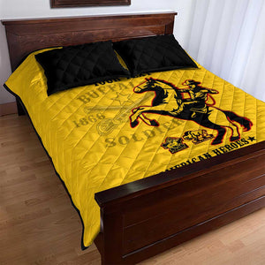 Personalized Afro Buffalo Soldiers Quilt Bed Set BSMC United States Army Yellow