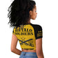 Personalized Afro Buffalo Soldiers Raglan Cropped T shirt BSMC United States Army Yellow