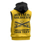 Personalized Afro Buffalo Soldiers Sleeveless Zip Hoodie BSMC United States Army Yellow - African Pride