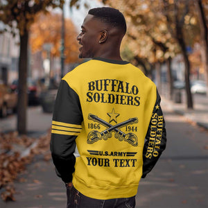 Personalized Afro Buffalo Soldiers Sweatshirt BSMC United States Army Yellow