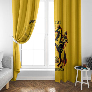 Personalized Afro Buffalo Soldiers Window Curtain BSMC United States Army Yellow