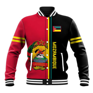 Personalised Mozambique Baseball Jacket Muzambhiki Coat Of Arms LT14