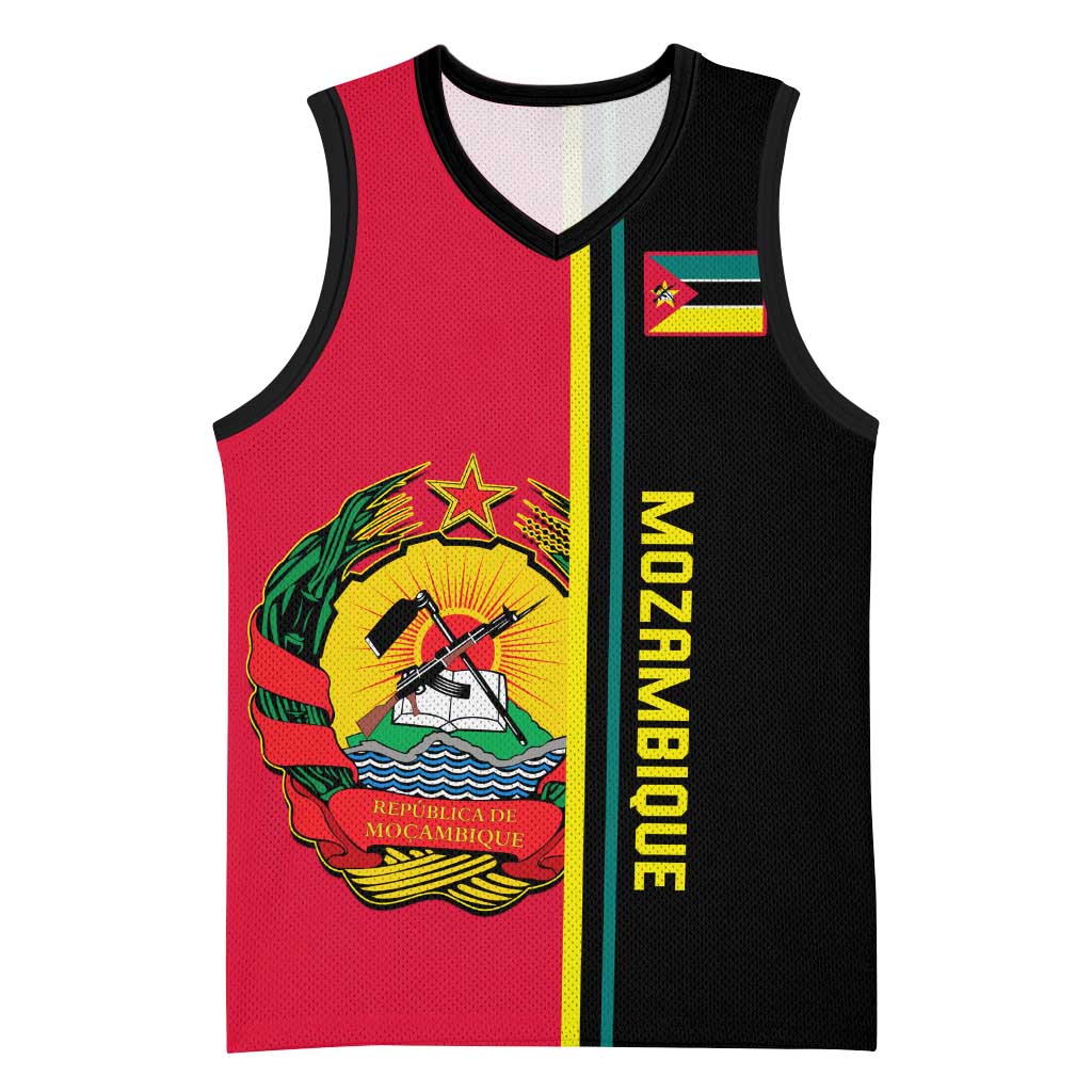 Personalised Mozambique Basketball Jersey Muzambhiki Coat Of Arms LT14