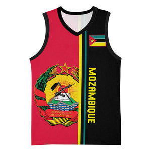 Personalised Mozambique Basketball Jersey Muzambhiki Coat Of Arms LT14