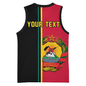 Personalised Mozambique Basketball Jersey Muzambhiki Coat Of Arms LT14