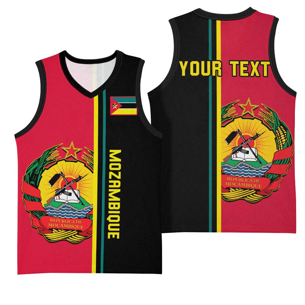 Personalised Mozambique Basketball Jersey Muzambhiki Coat Of Arms LT14