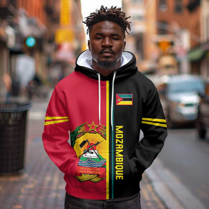 Personalised Mozambique Hoodie Muzambhiki Coat Of Arms