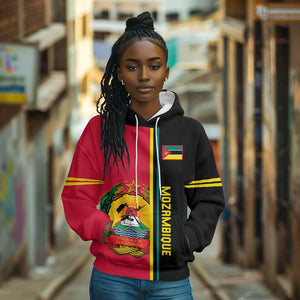 Personalised Mozambique Hoodie Muzambhiki Coat Of Arms