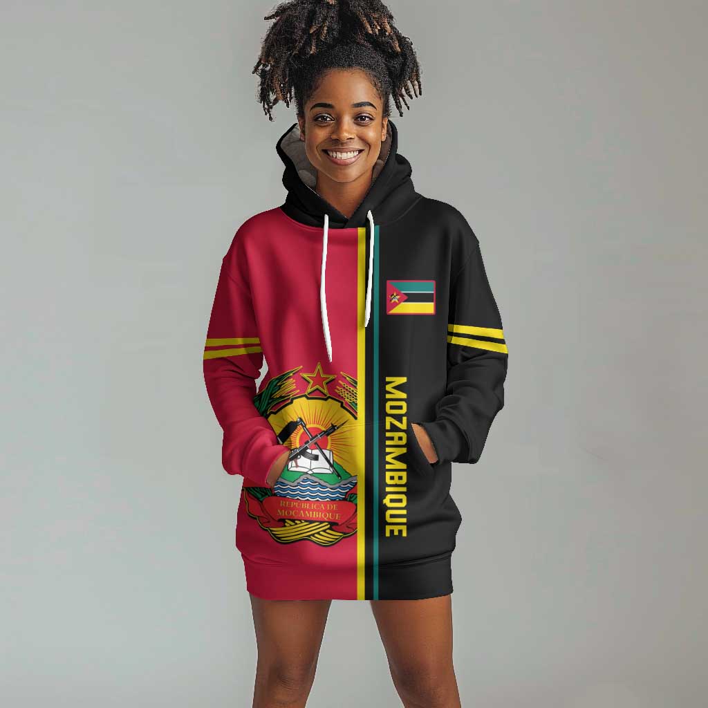 Personalised Mozambique Hoodie Dress Muzambhiki Coat Of Arms