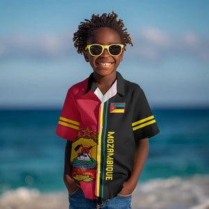 Personalised Mozambique Kid Hawaiian Shirt Muzambhiki Coat Of Arms