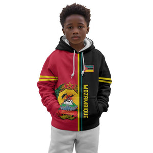 Personalised Mozambique Kid Hoodie Muzambhiki Coat Of Arms