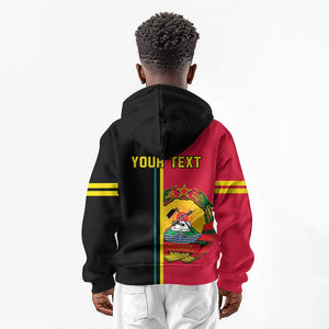 Personalised Mozambique Kid Hoodie Muzambhiki Coat Of Arms