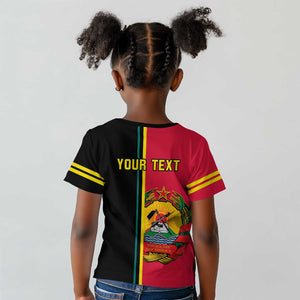 Personalised Mozambique Kid T shirt Muzambhiki Coat Of Arms