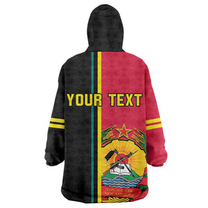 Personalised Mozambique KId Wearable Blanket Hoodie Muzambhiki Coat Of Arms