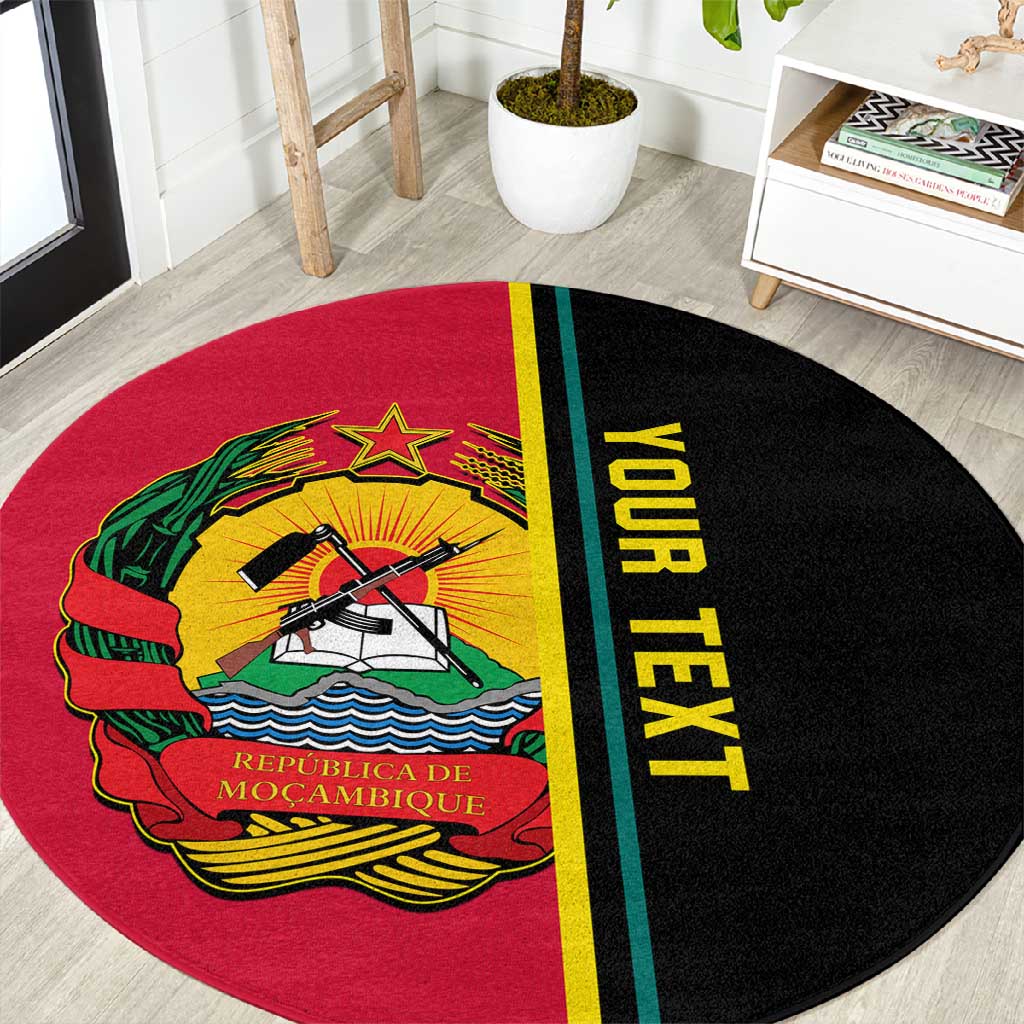 Personalised Mozambique Round Carpet Muzambhiki Coat Of Arms