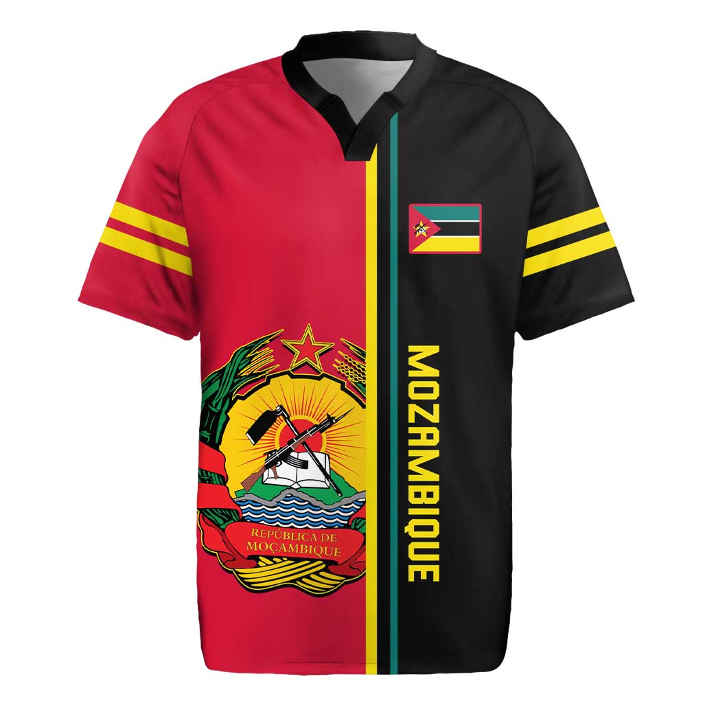 Personalised Mozambique Rugby Jersey Muzambhiki Coat Of Arms