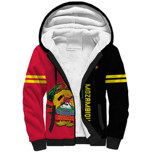 Personalised Mozambique Sherpa Hoodie Muzambhiki Coat Of Arms