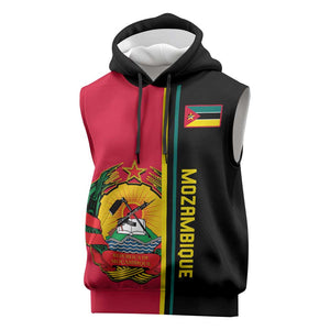 Personalised Mozambique Sleeveless Hoodie Muzambhiki Coat Of Arms - African Pride