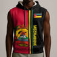 Personalised Mozambique Sleeveless Zip Hoodie Muzambhiki Coat Of Arms - African Pride