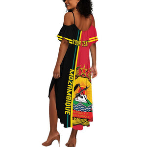 Personalised Mozambique Summer Maxi Dress Muzambhiki Coat Of Arms