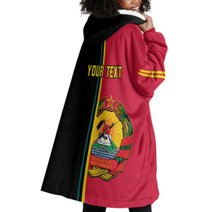 Personalised Mozambique Wearable Blanket Hoodie Muzambhiki Coat Of Arms